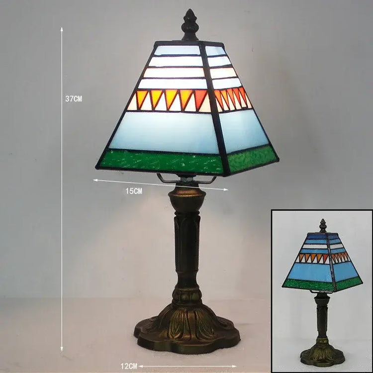Old World Glow — European Retro Art Glass LED Desk Lamp