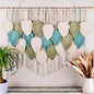 Boho Home Decoration, Macrame Tapestry Macrame Leaf Feather Wall Hanging Decor for Living Room Bedroom, Boho Wall Art Home Decor