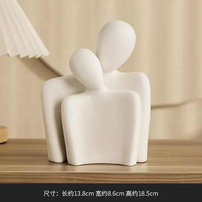 The Hug That Stays — Ceramic Love Sculpture for Home &amp; Gifting