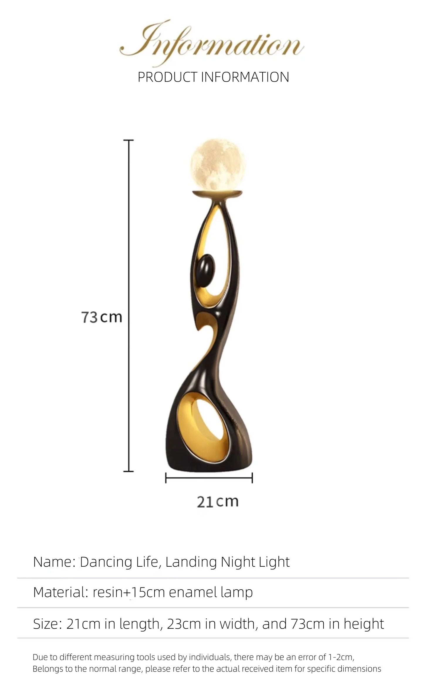 Movement Frozen in Time — Resin Floor Sculpture with Ambient Light