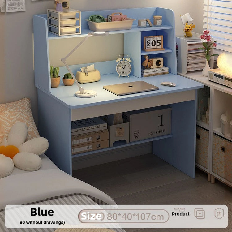 Space-Saving Computer Desk with Integrated Bookshelf Jonine’s Corner