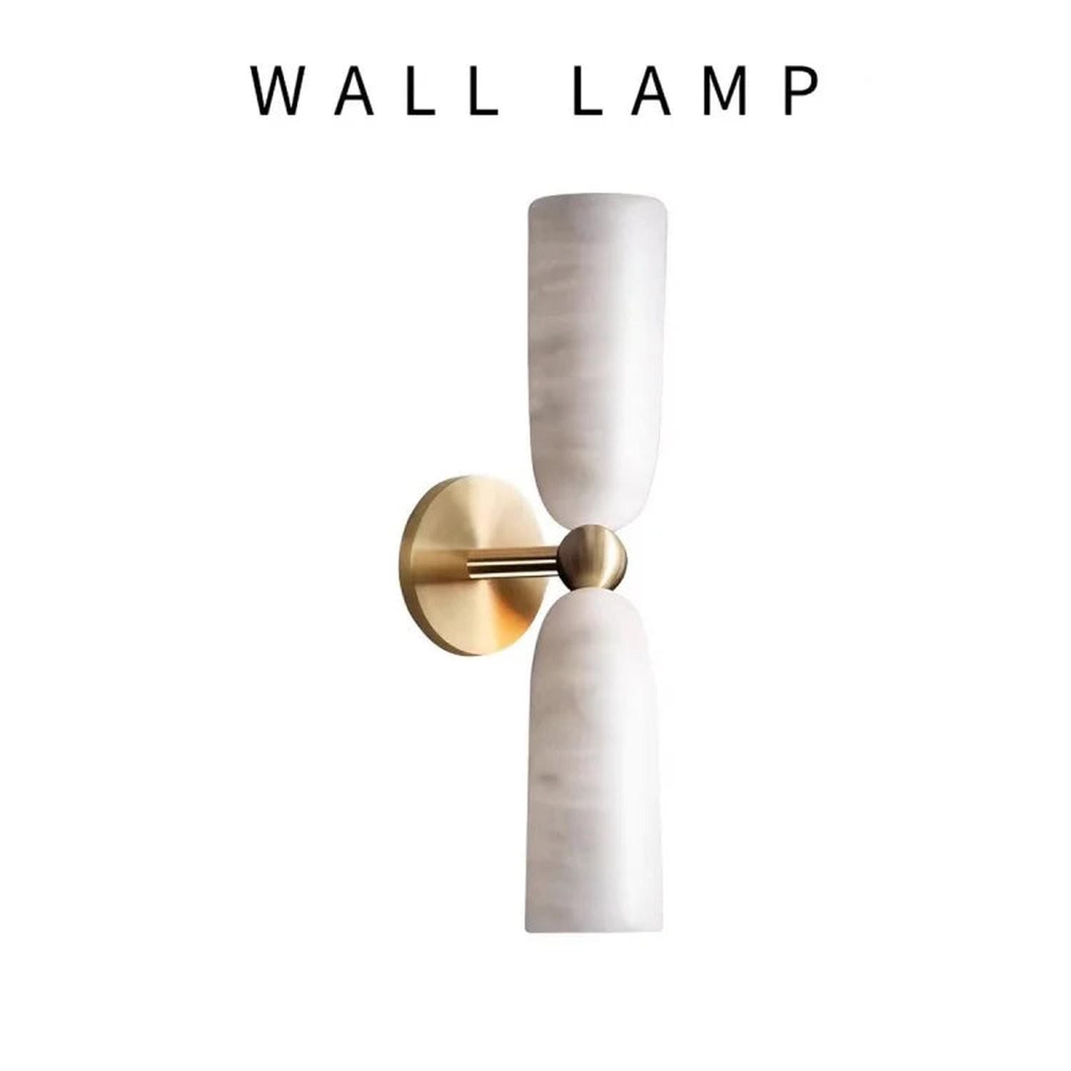 Alabaster Long Wall Sconce — Luxury Marble Wall Lamp for Bedroom &amp; Living Room