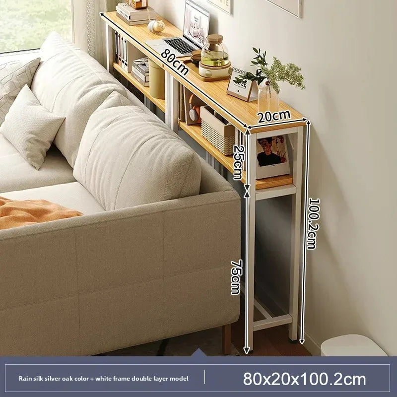 Narrow Sofa Gap Side Table — Space-Saving Partition Rack