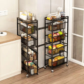 2Pcs Pull Out Cabinet Organizer Carbon Steel Slide Out Drawers Sliding Pantry Shelves For Kitchen Base Cabinet Organization Jonine&