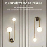 Gold Glass Ball Wall Sconce – Jonine’s Corner Modern LED Light