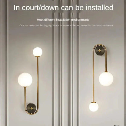 The Warm Detail — Gold Glass Ball Wall Sconce