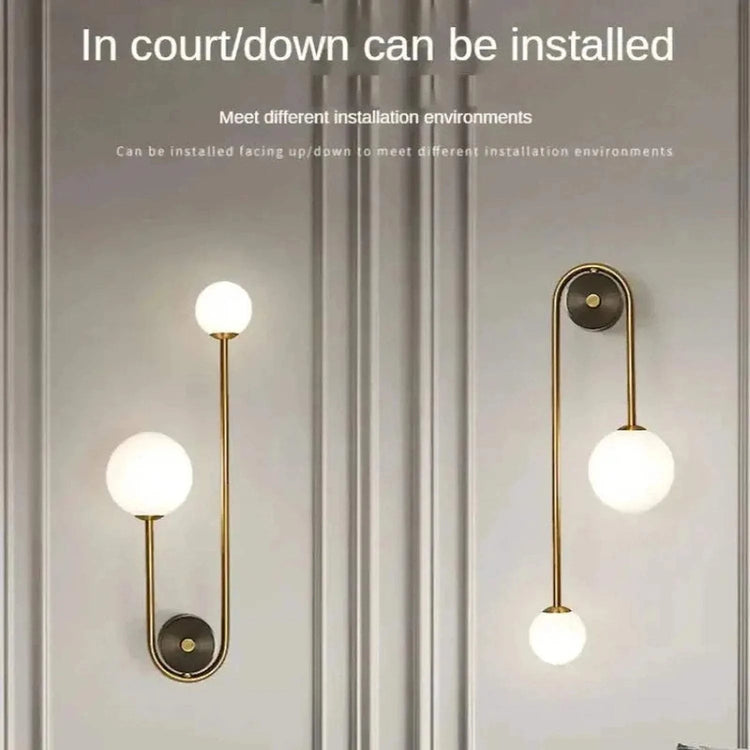 Gold Glass Ball Wall Sconce – Jonine’s Corner Modern LED Light