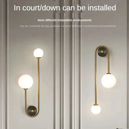 The Warm Detail — Gold Glass Ball Wall Sconce