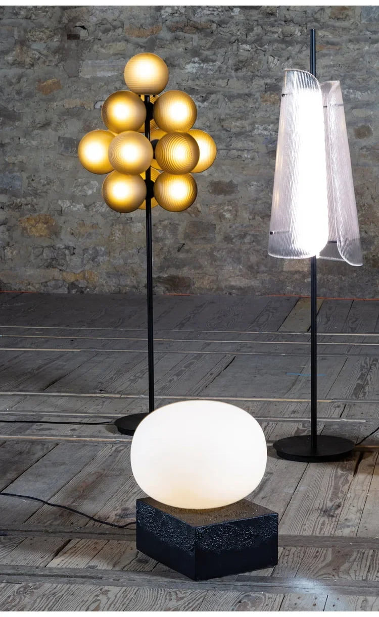 The Grape Cluster — Sculptural Glass Floor Lamp with Warm LED Glow