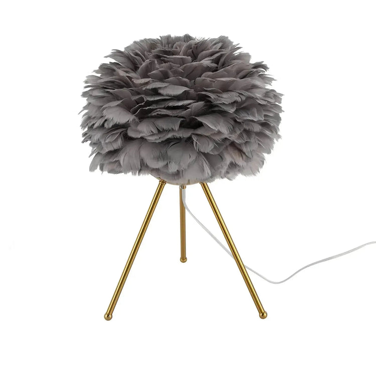 Soft Light, Strong Style — Grey Feather Tripod Desk Lamp Jonine’s Corner