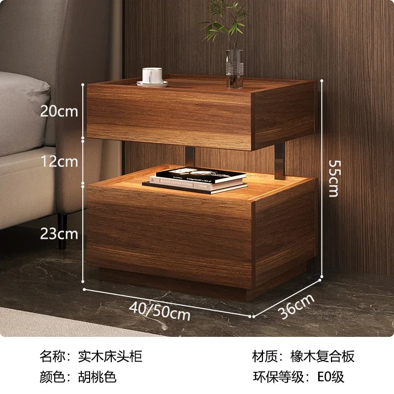 European Nightstand — Modern Bedside Table with Storage
