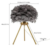 Soft Light, Strong Style — Grey Feather Tripod Desk Lamp Jonine’s Corner