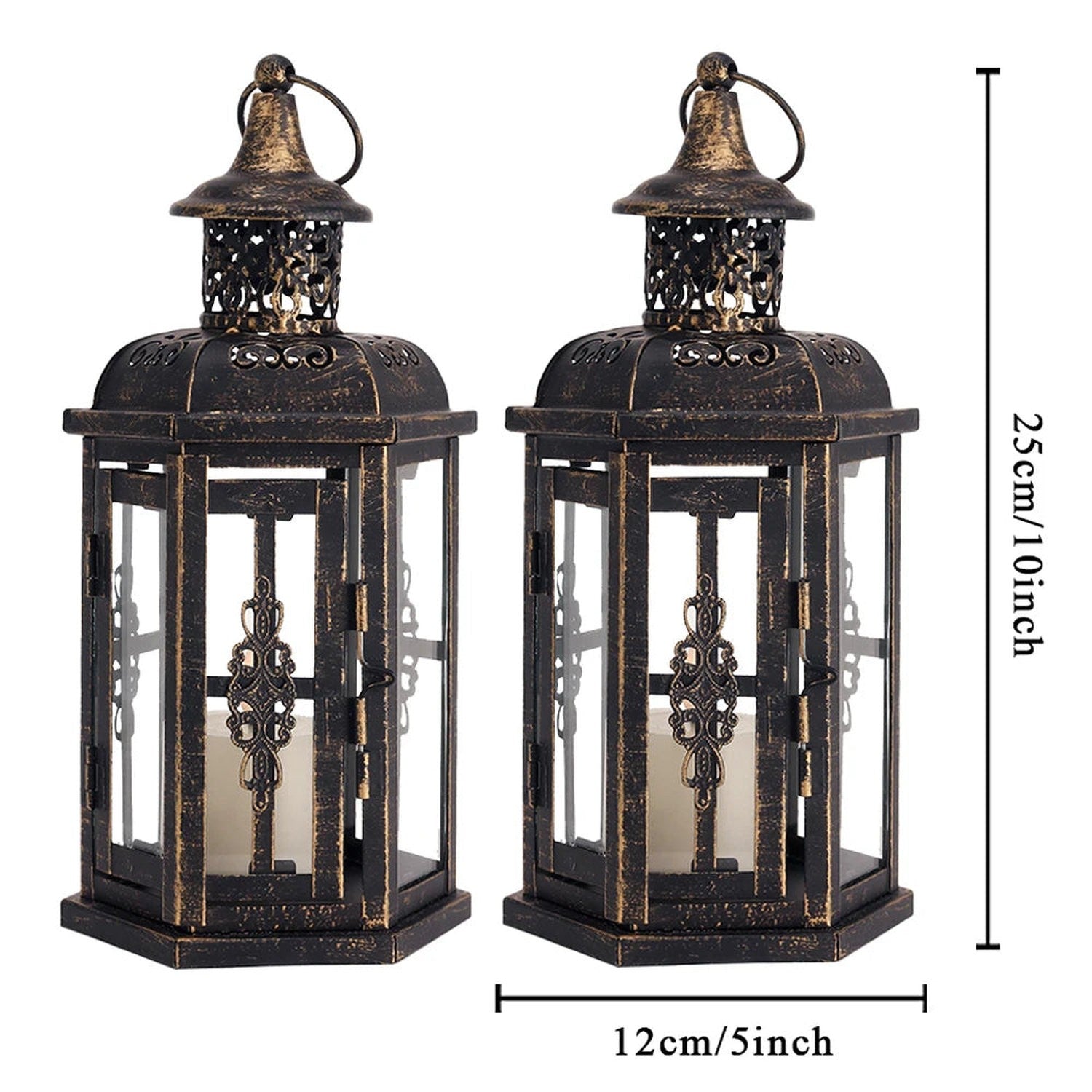Moody &amp; Minimal — Black Iron Hanging Candle Lantern