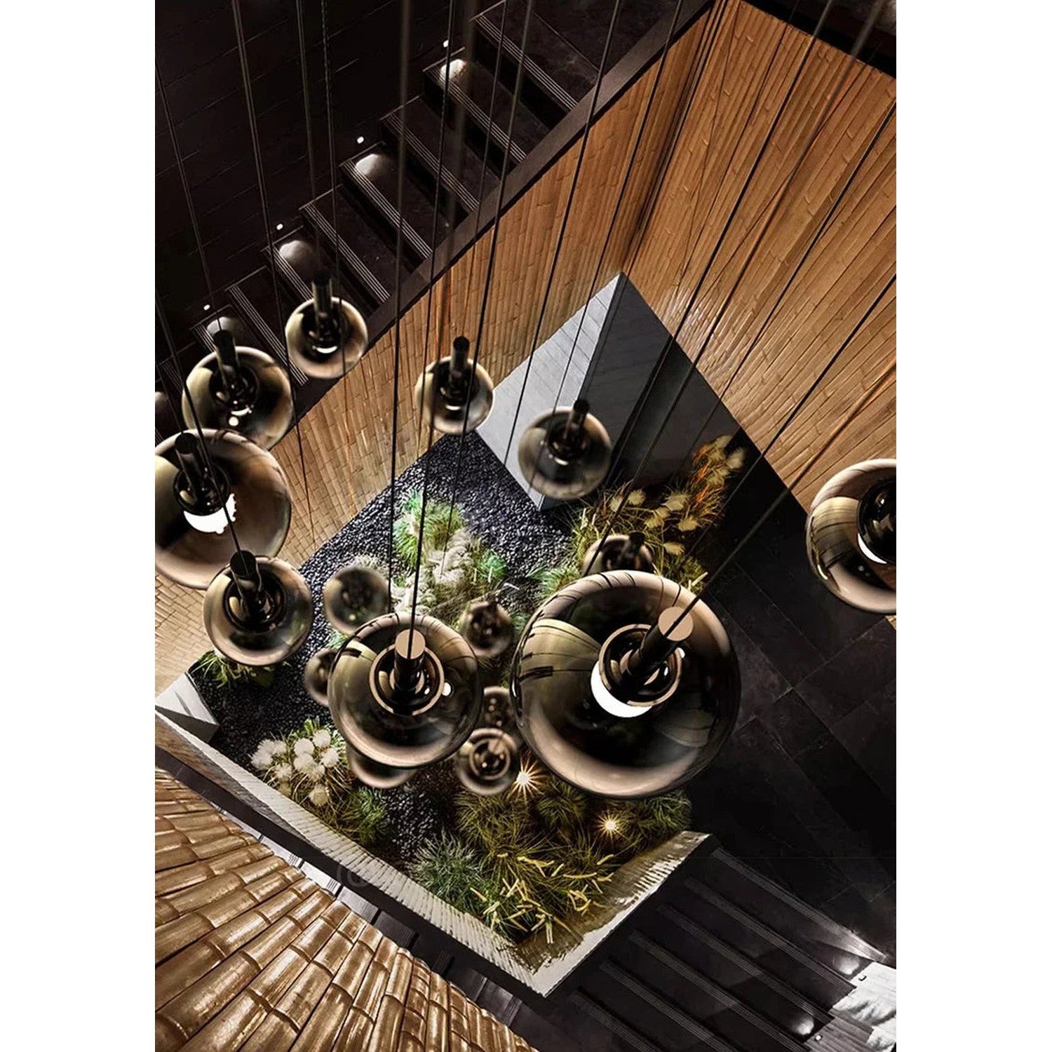 Nordic Stair Chandelier — Living &amp; Dining Room Pendant Ceiling Light