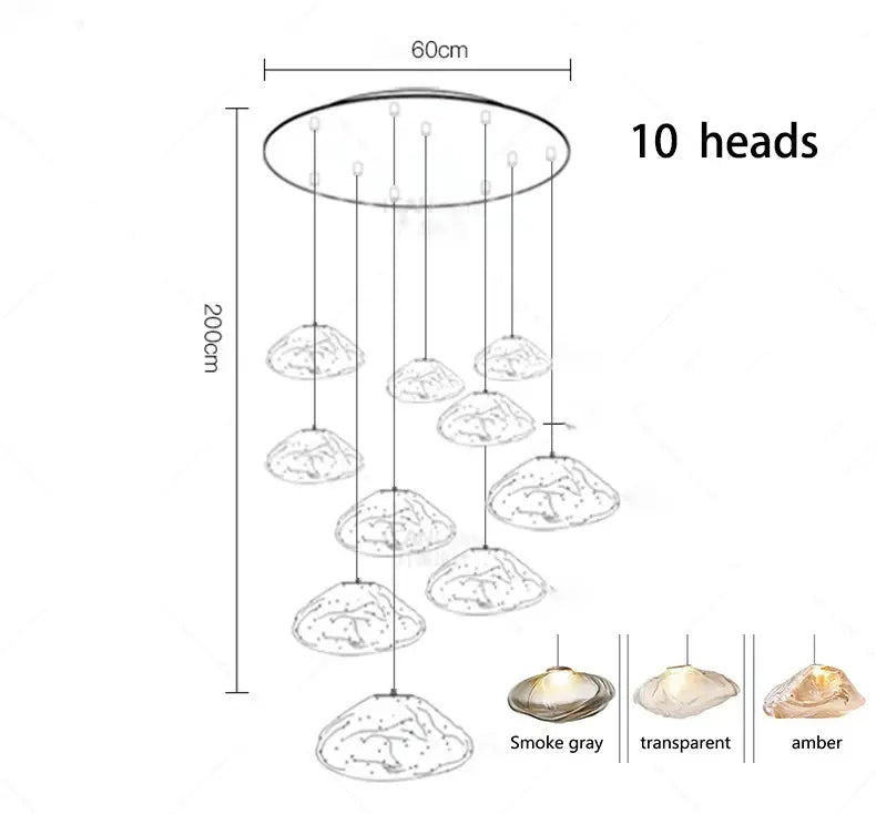 Modern LED Chandelier - Gbbmade Luxury Staircase & Living Room Light