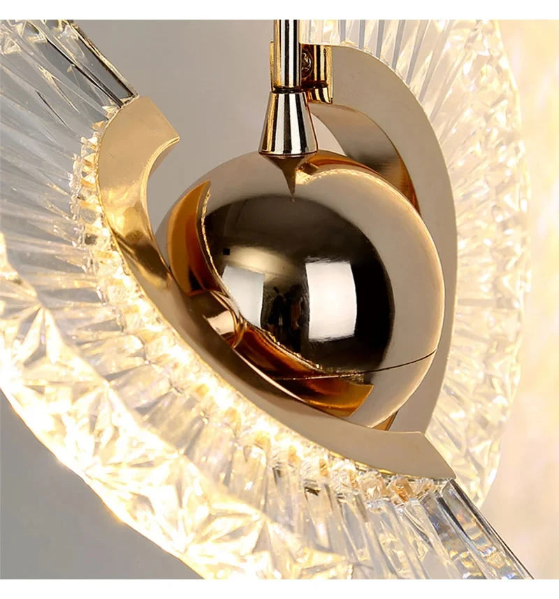 Modern Rose Gold LED Pendant Light — Bedroom & Living Room Chandelier