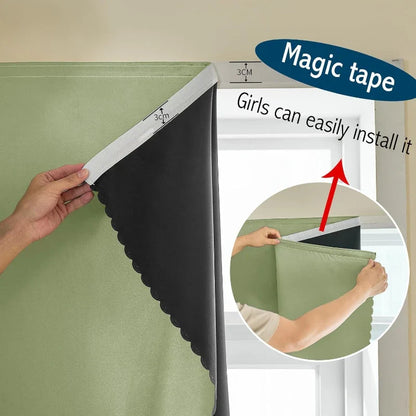 Self-Adhesive No-Drill Blackout Curtains