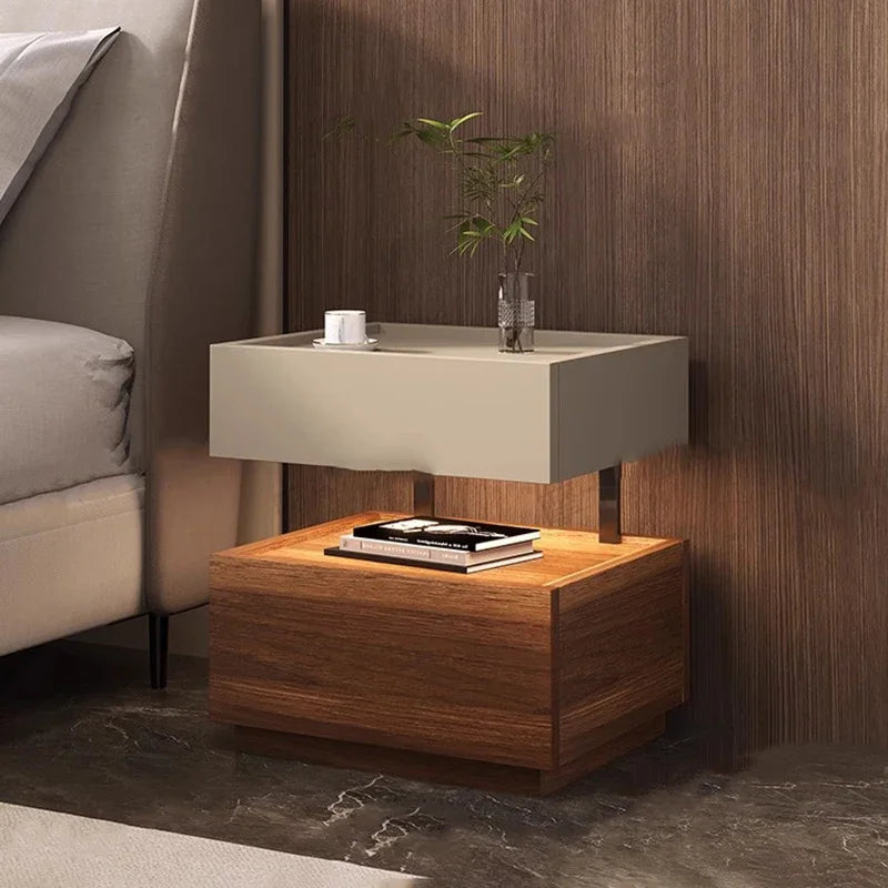 European Nightstand — Modern Bedside Table with Storage