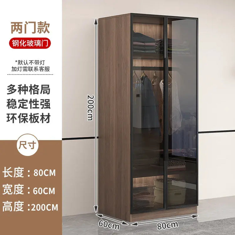 Glass light luxury corner cloakroom wardrobe Double clothes closet cabinets and wardrobes Cabinet dressing clothe home furniture Jonine&