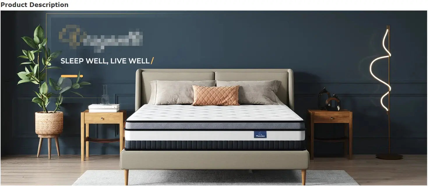 Vesgantti 12 Inch Innerspring Multilayer Hybrid Mattress with Memory Foam and Pocket Spring Mattress Medium Firm Feel Jonine&