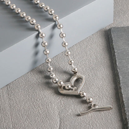 Stainless Steel Vintage Textured Delicate Necklace