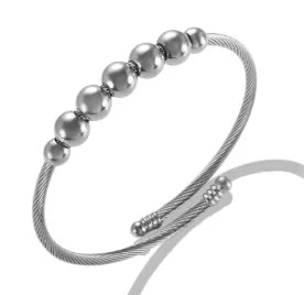 Stainless Steel Crystal Cuff Bracelet Bangle