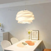 White Rose Petal Pendant Light — Nordic Sculptural Chandelier Jonine&