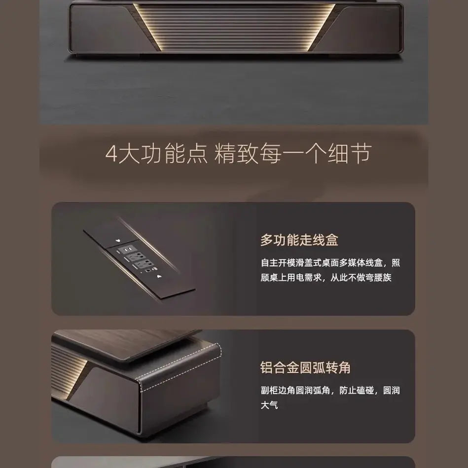 Height-Adjustable L-Shaped Gaming Desk — Jonine&