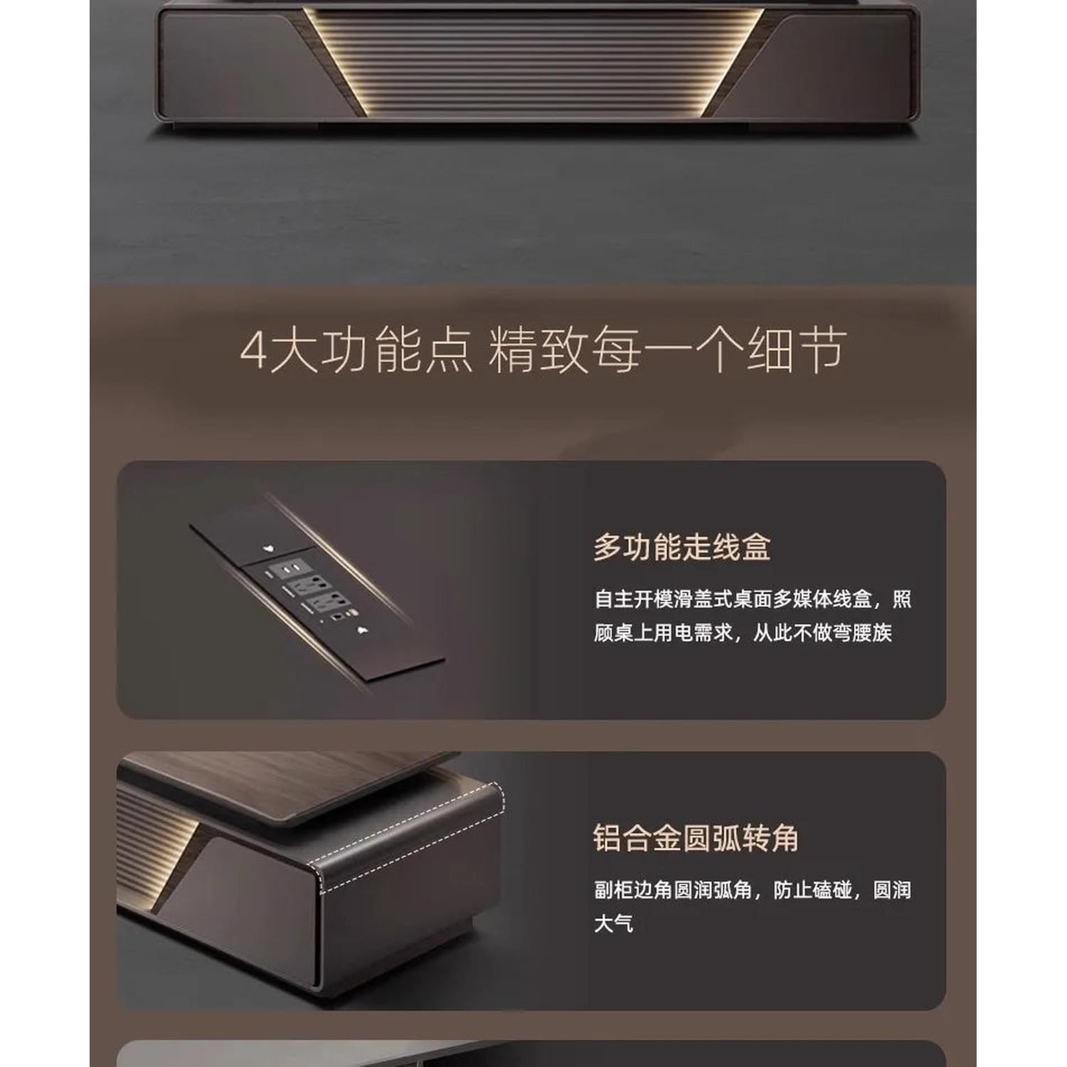 Height-Adjustable L-Shaped Gaming &amp; Home Office Desk