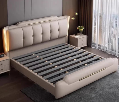 French King Upholstered Bed — Double Lounge Bedroom Frame