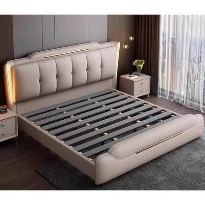 French King Upholstered Bed — Double Lounge Bedroom Frame