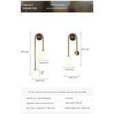 Gold Glass Ball Wall Sconce – Jonine’s Corner Modern LED Light