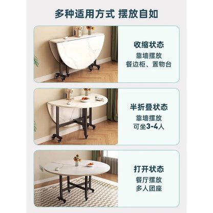 Round Foldable Dining Table — 100 &amp; 120cm