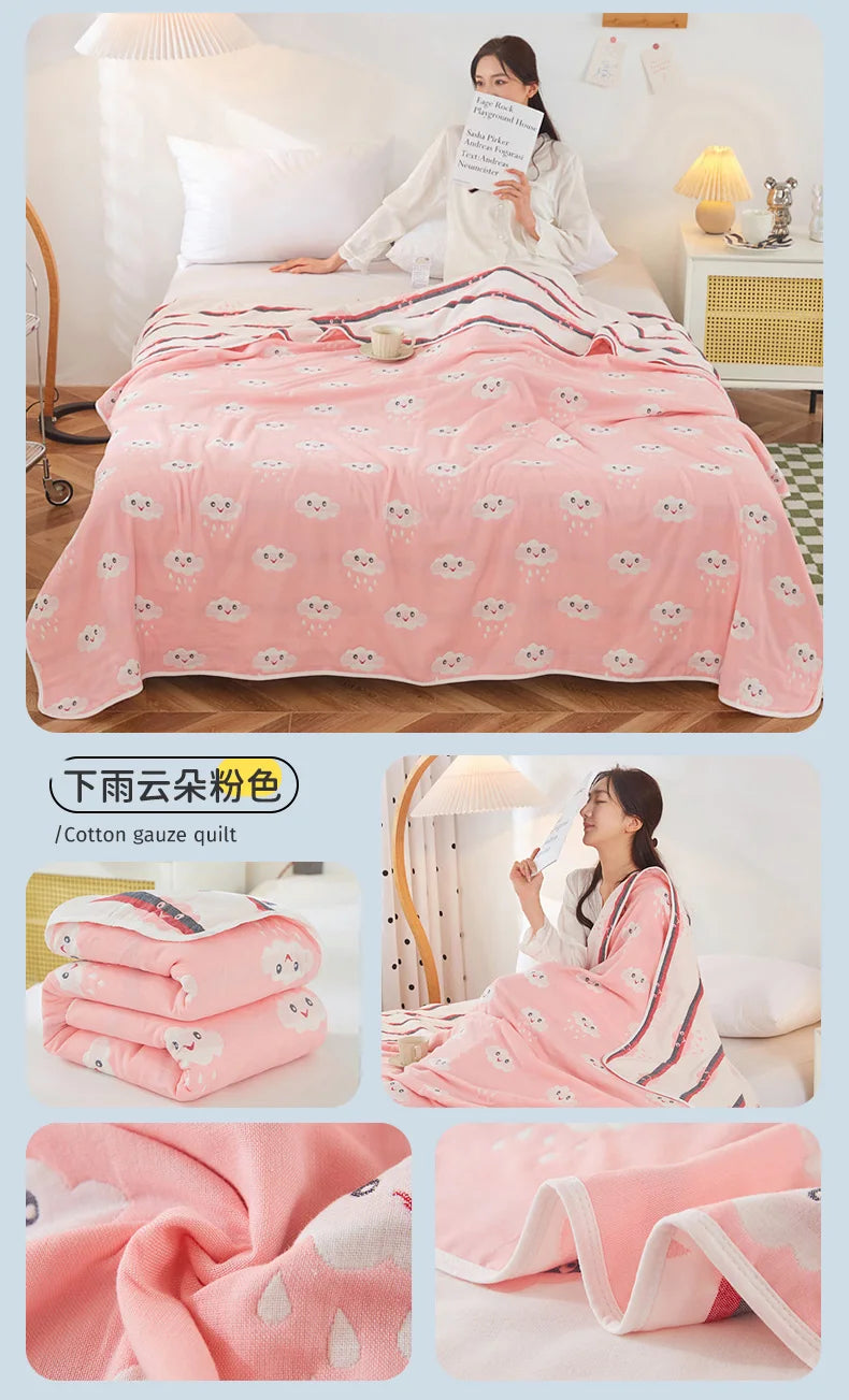 Cotton Gauze Summer Quilt — Solid