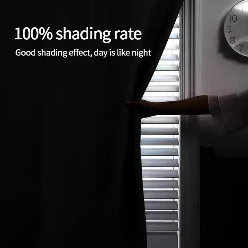 Self-Adhesive No-Drill Blackout Curtains