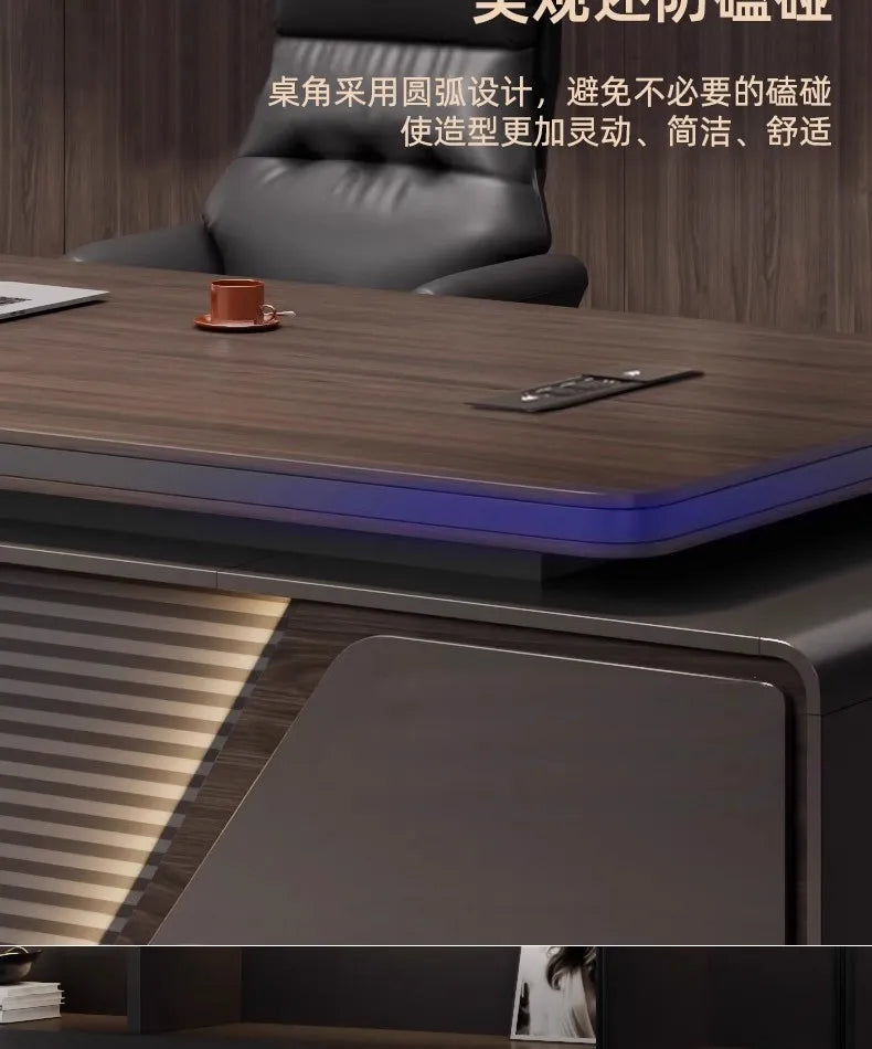 Height-Adjustable L-Shaped Gaming & Home Office Desk