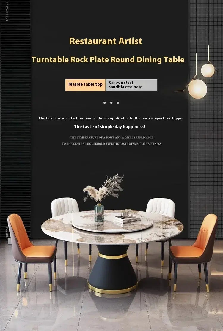 Round Sliding Table Luxury Table Stainless Steel Kitchen Islands Transparent Mesa Comedor Garden Furniture Sliding Dining Wash Jonine&