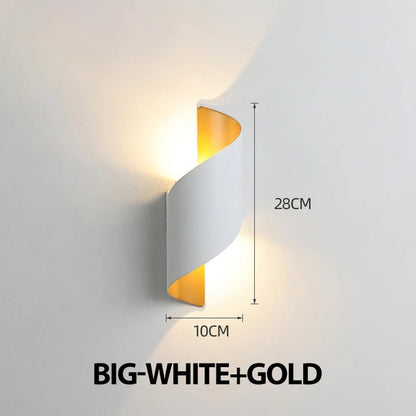 Spiral LED Wall Light — Nordic Modern Indoor & Outdoor Sconce