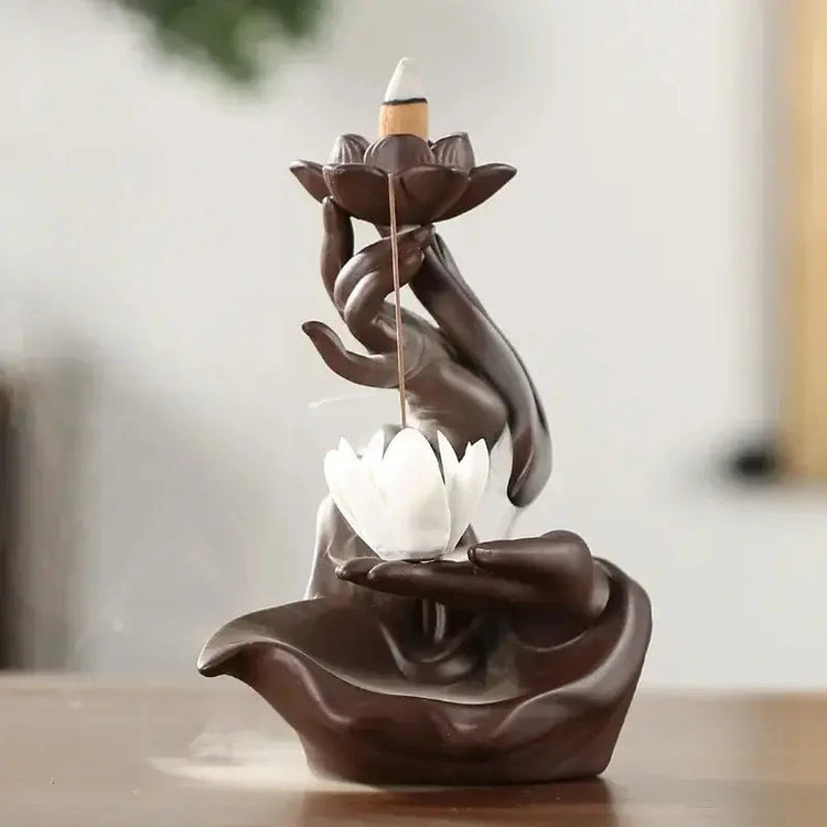 Purple Sand Ceramic Backflow Incense Burner — Zen Home Decor