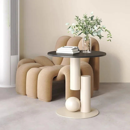 Round Metal Side Table — Modern Moroccan Coffee &amp; Sofa Table