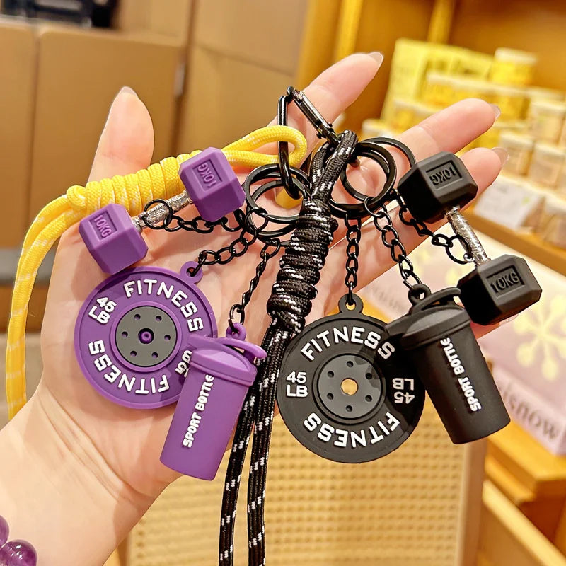 Motivational Fitness Keychain — Colorful Gym Bag Charm & Workout Gift
