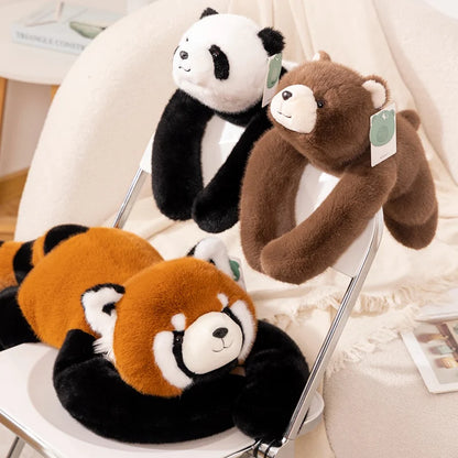 Long-Arm Forest Animal Plush Pillow — Stuffed Toy & Room Accent