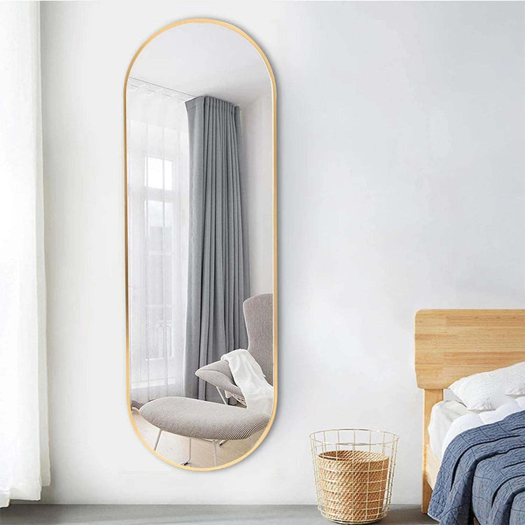 The Mirror That Opens the Room — Oversized Oval Full-Length Mirror