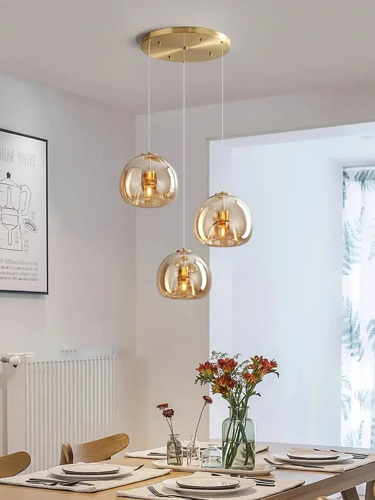 Modern Home Decor Lights Glass Pendant Light Lamps for Living Room Chandeliers for Dining Room Hanging Light Indoor Lighting Jonine&
