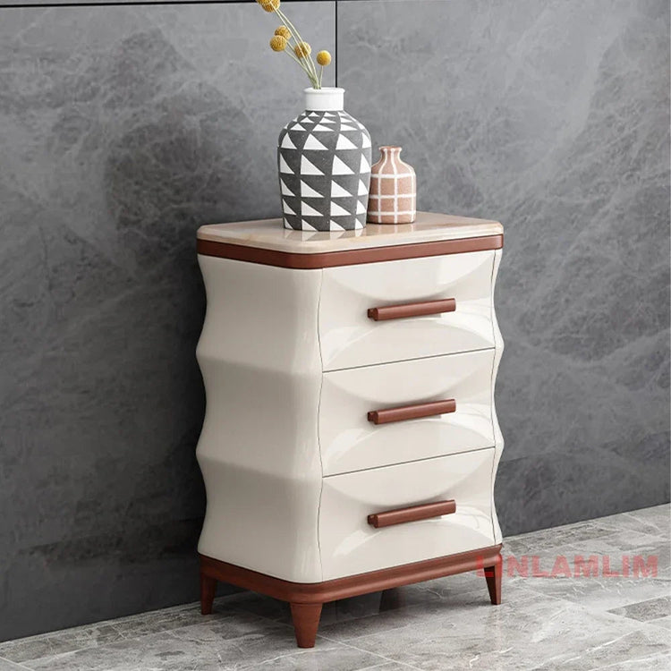 Linlamlim Modern Luxury Living Room Furniture - Coffee Table, TV Stand, and Side Cabinets with Marble Finish and Wooden Accents Jonine’s Corner