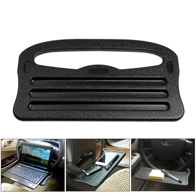 Car steering wheel, small table, car mounted dining plate, car mount, flatbed, car interior dining table, dining table