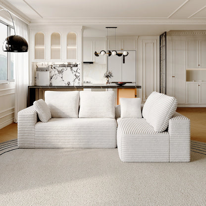 Sink Into Sunday — Sdorens 104" Cloud Sectional with L-Shape Chaise