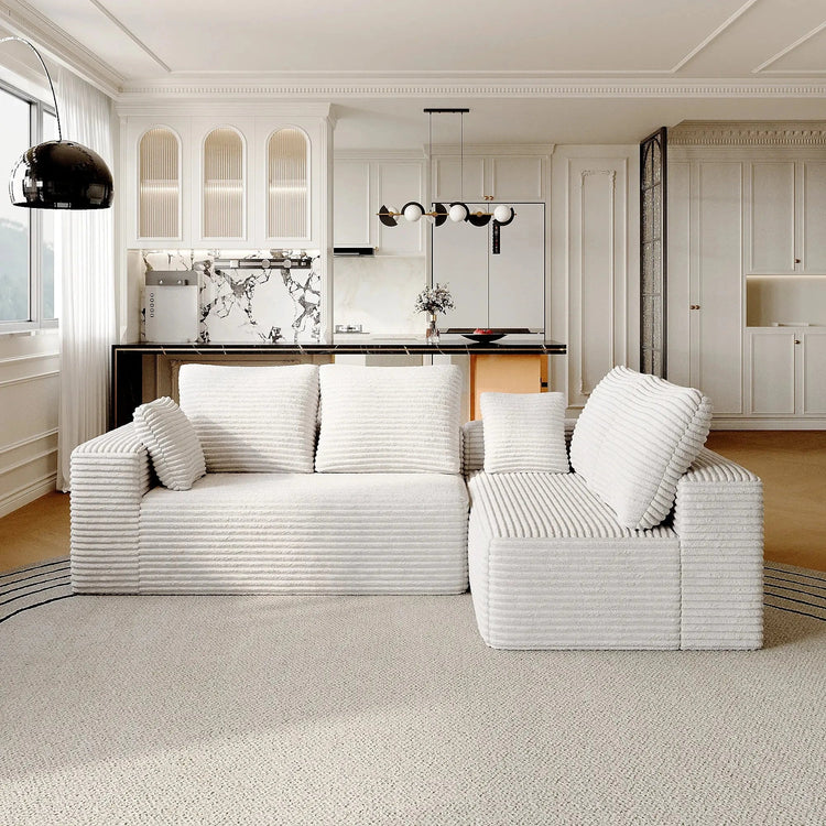Sdorens Cloud Sectional - 104" L-Shape Chaise Plush Comfort