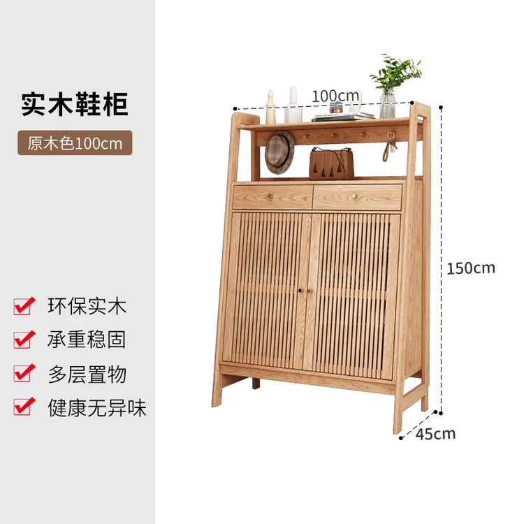 Entryway Wood Shoes Rack Vintage Luxury Space Saving Shoes Rack Storage Unit Meuble De Rangement Multifunction Furniture Jonine’s Corner