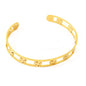 Fashion Simple Stainless Steel 3 Crystal Bracelet Bangle